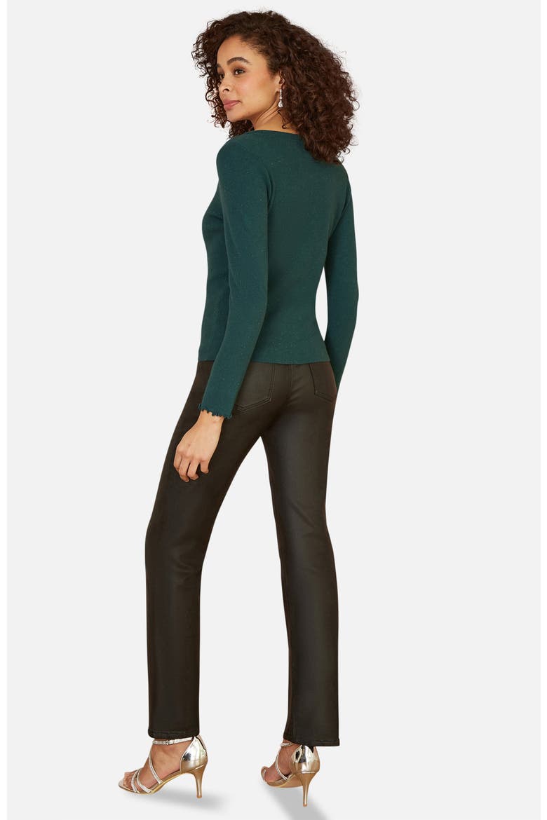 Sparkle Long Sleeve Boatneck Knit Jumper, Alternate, color, Green