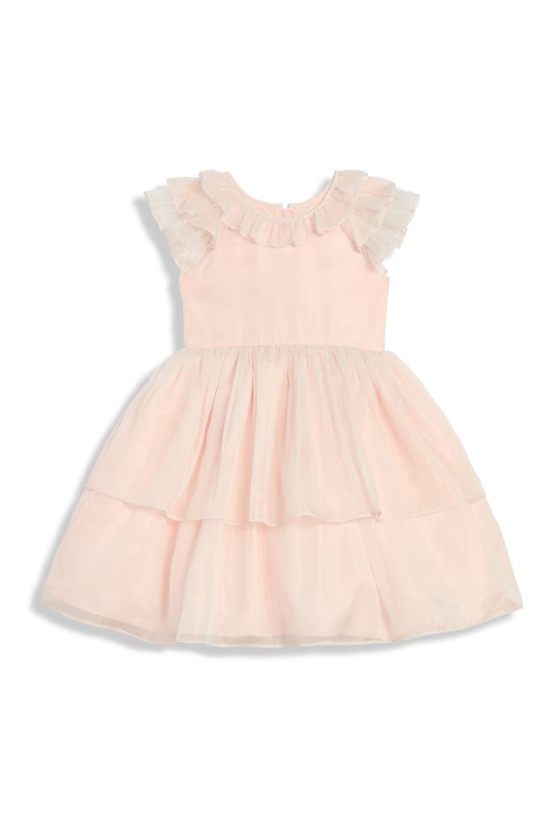 Kids' Anna Shimmer Chiffon Dress, Main, color, BLUSH