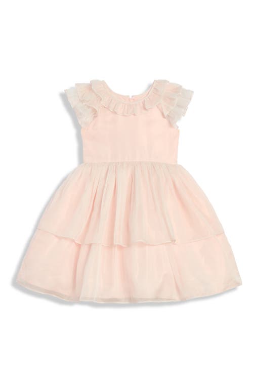 Pippa & Julie Kids' Anna Shimmer Chiffon Dress In Neutral