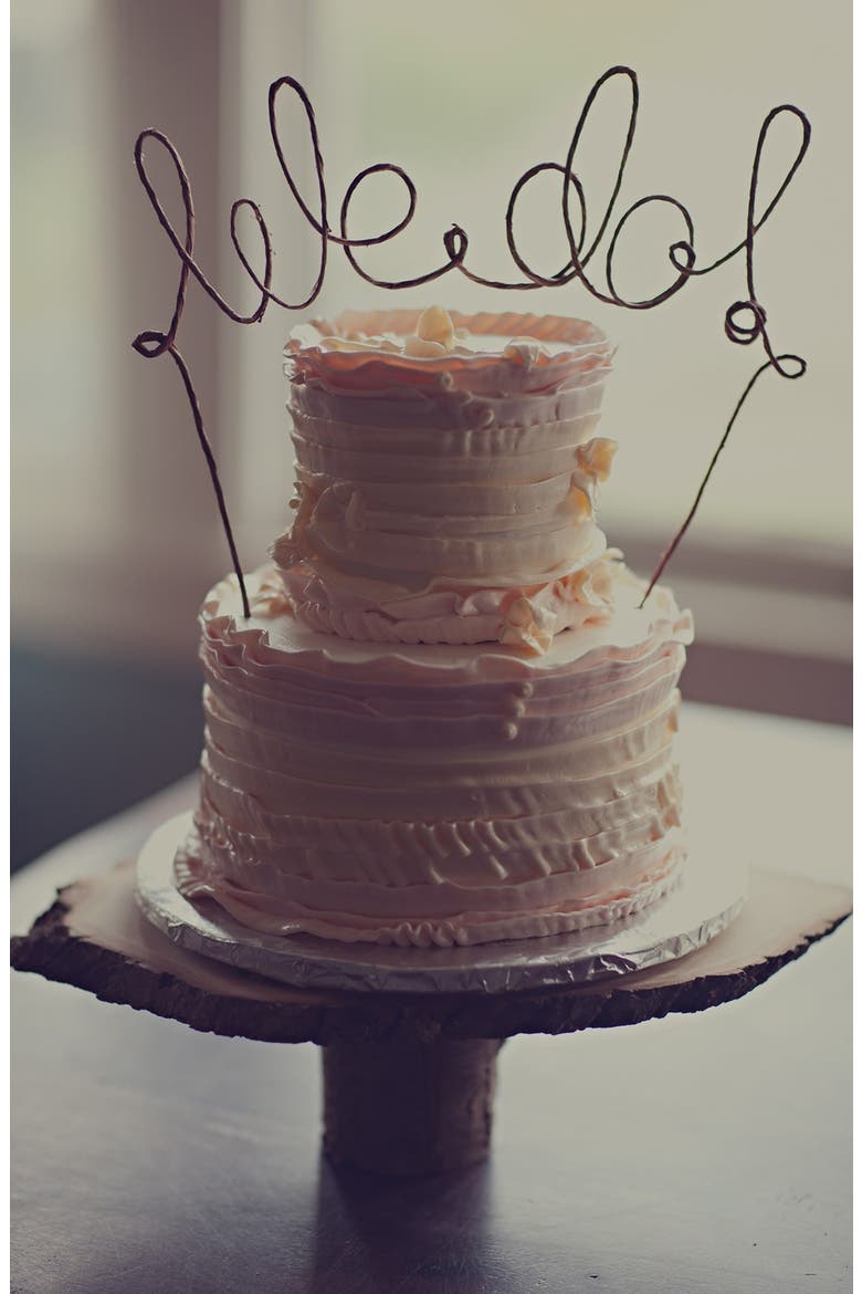 'We Do' Rustic Cake Topper, Main, color, WOOD