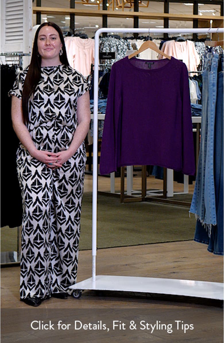 Bateau Neck Cotton Blend Sweater, sales video thumbnail