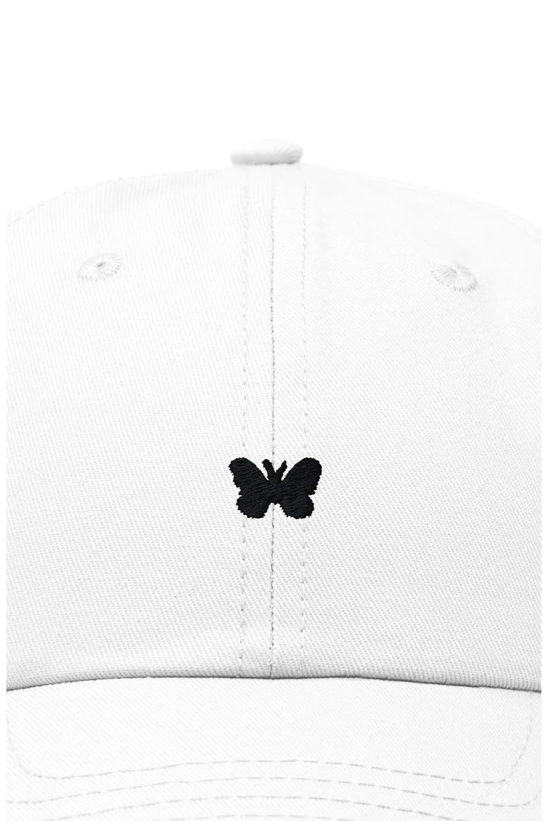 Lil Butterfly Dad Cap, Alternate, color, White