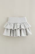 Treasure & Bond Kids' Tiered Cotton Blend Fleece Skort