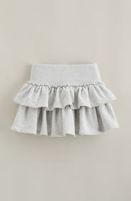 Treasure & Bond Kids' Tiered Cotton Blend Fleece Skort