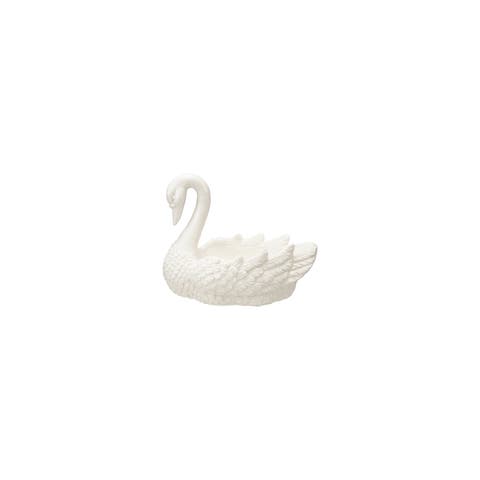 White Stoneware Swan Silhouette Dish