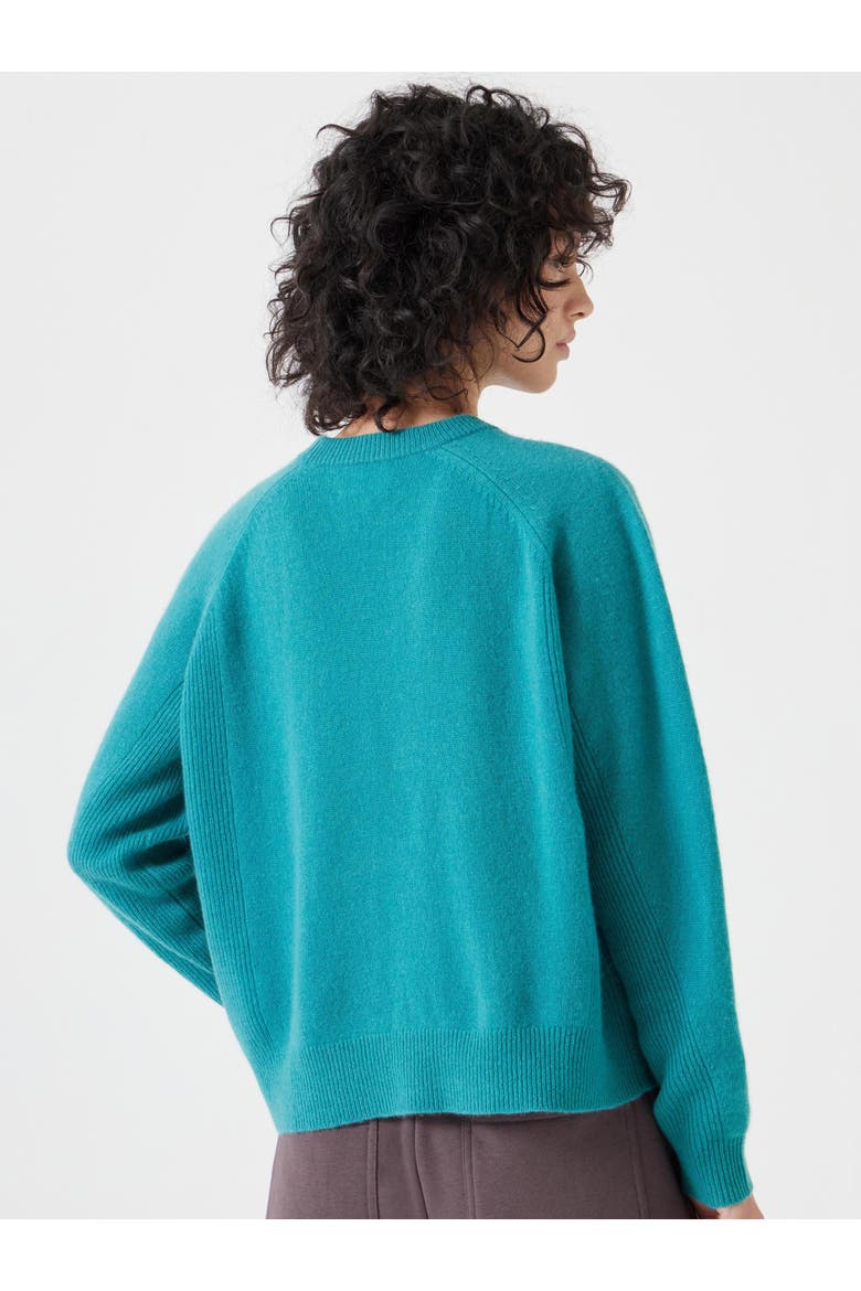 Jasmine Cashmere Rib Detail Sweater, Alternate, color, Green
