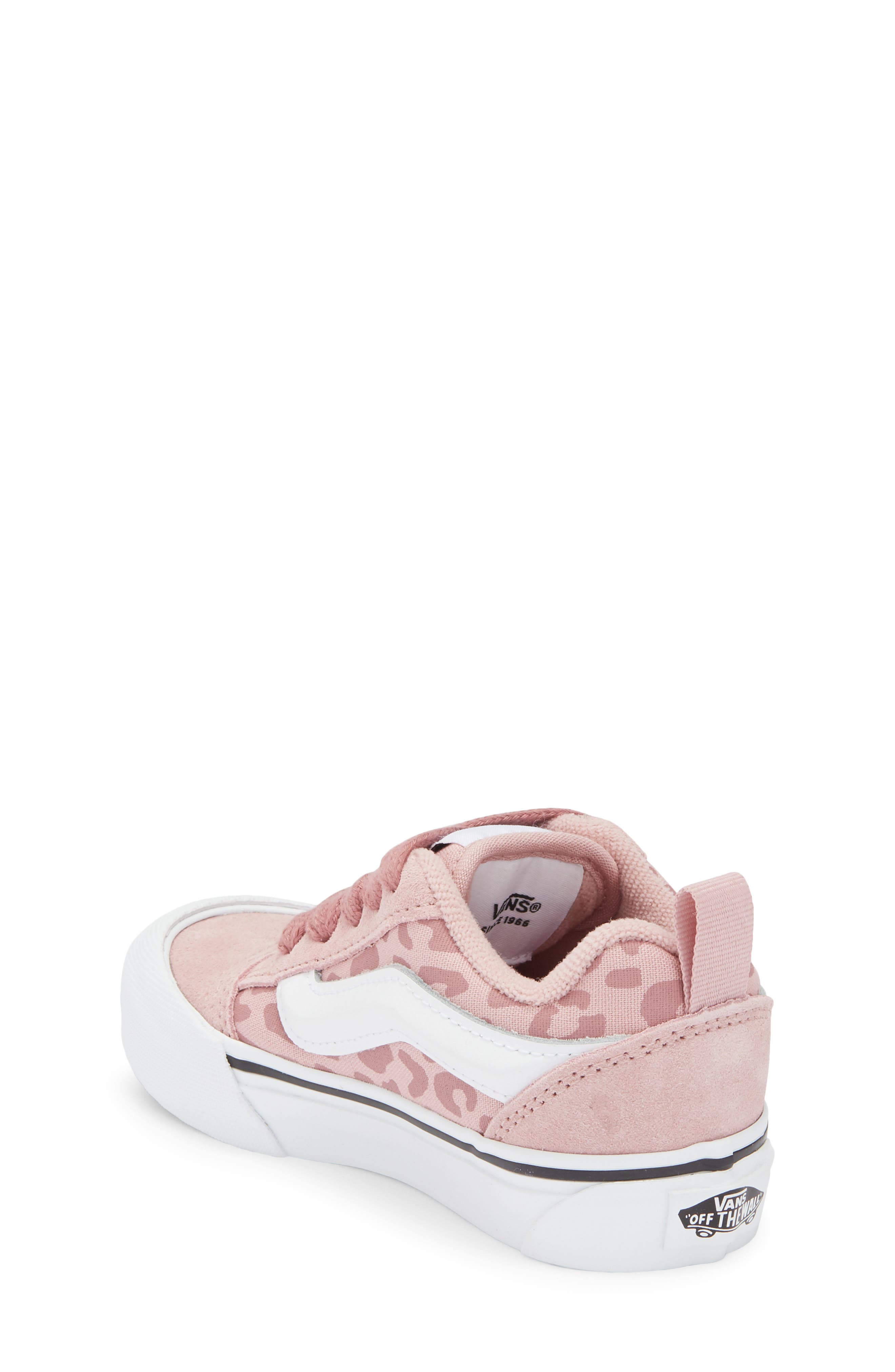 Vans Kids' Knu Skool Sneaker, Alternate, color, Leopard Misty Mauve