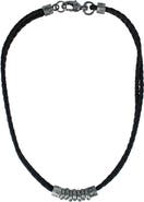 Trafalgar DaVinci Vegan Leather Metal Bead and Ring Necklace