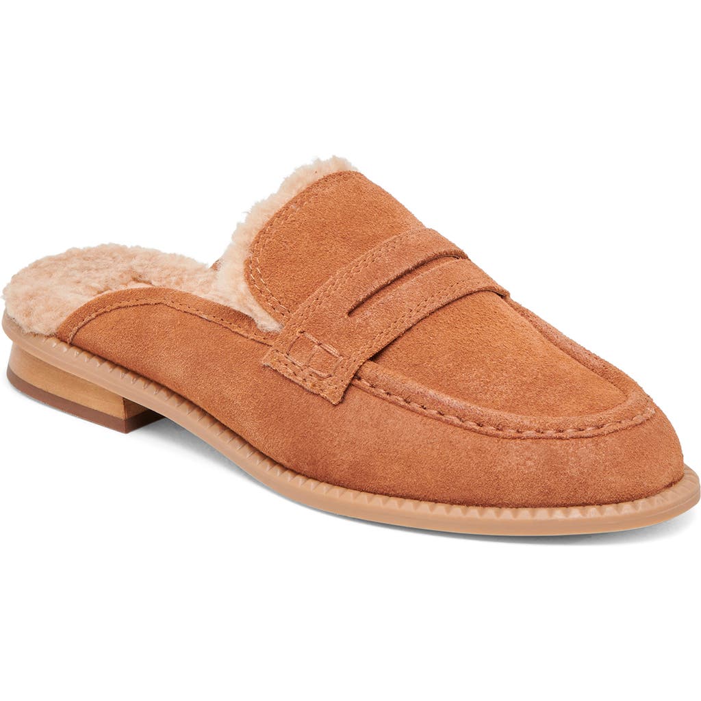 Dolce Vita Harvey Faux Fur Lined Mule In Brown
