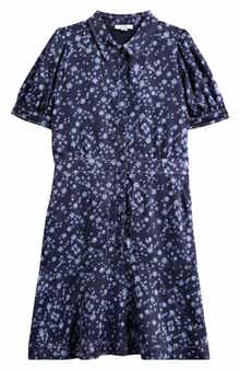 Reiss Kids' Joanne Contrast Stitch Short Sleeve Dress