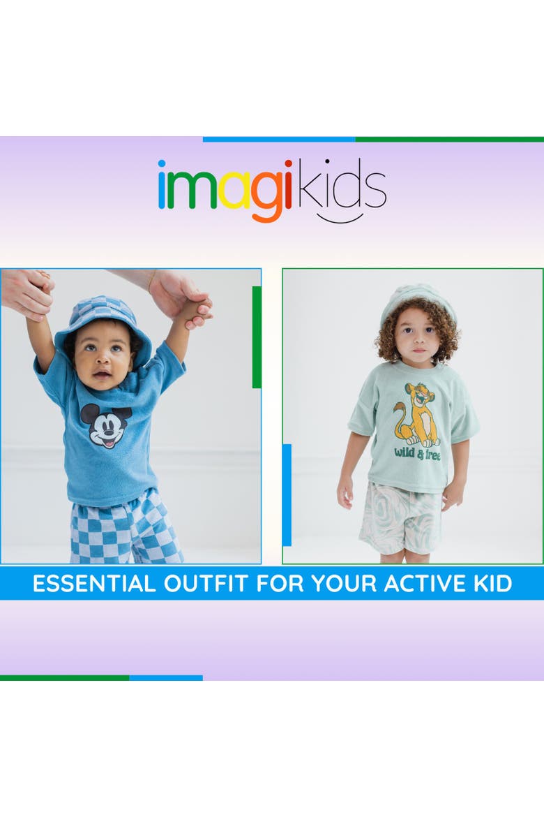 Mickey Mouse T-Shirt Shorts and Bucket Hat Set, Alternate, color, Royal Blue Mickey