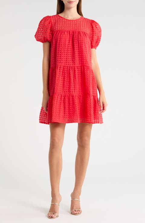 Darling Nest Tiered Cotton Blend Organza Minidress