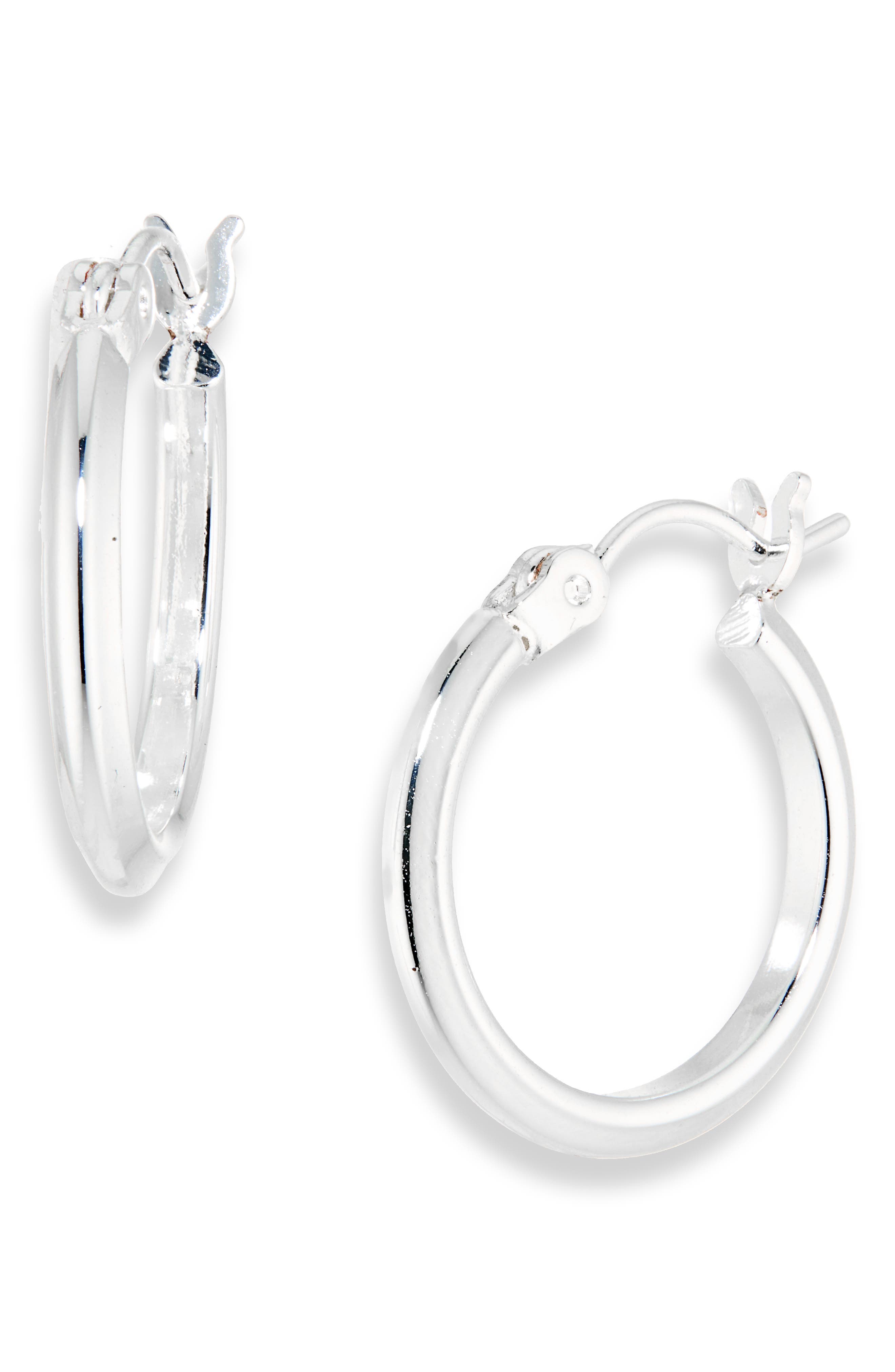 Small Knife Edge Hoop Earrings