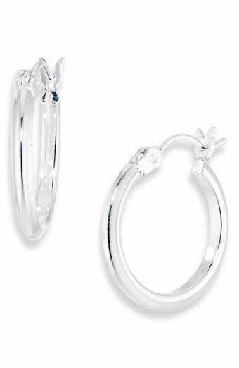 Small Knife Edge Hoop Earrings