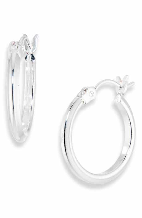 Small Knife Edge Hoop Earrings