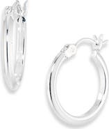 ARGENTO VIVO Small Knife Edge Hoop Earrings