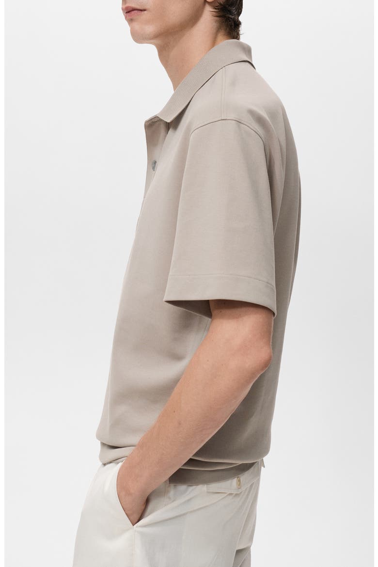 Relaxed Fit Cotton Blend Polo, Alternate, color, LIGHT/ PASTEL GREY