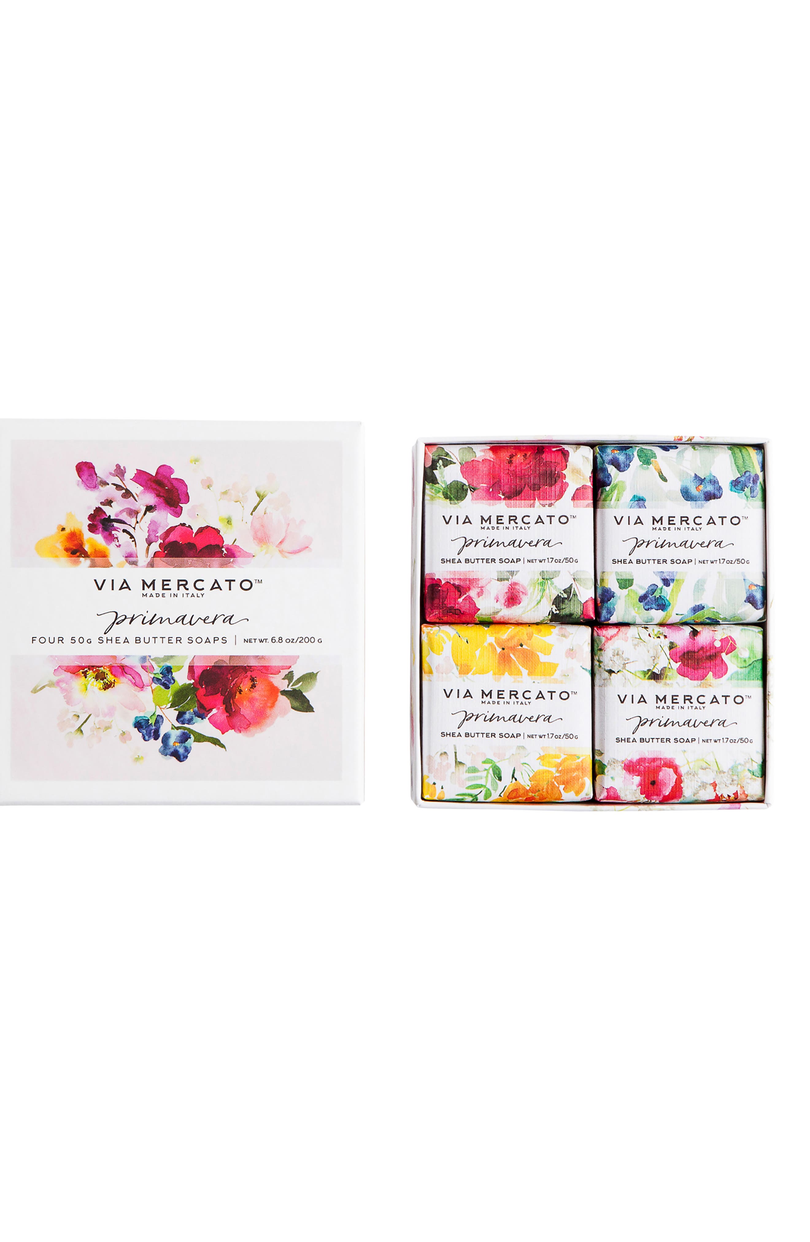 EUROPEAN SOAPS Via Mercato™ Primavera Spring Flowers 4-Piece Soap Set