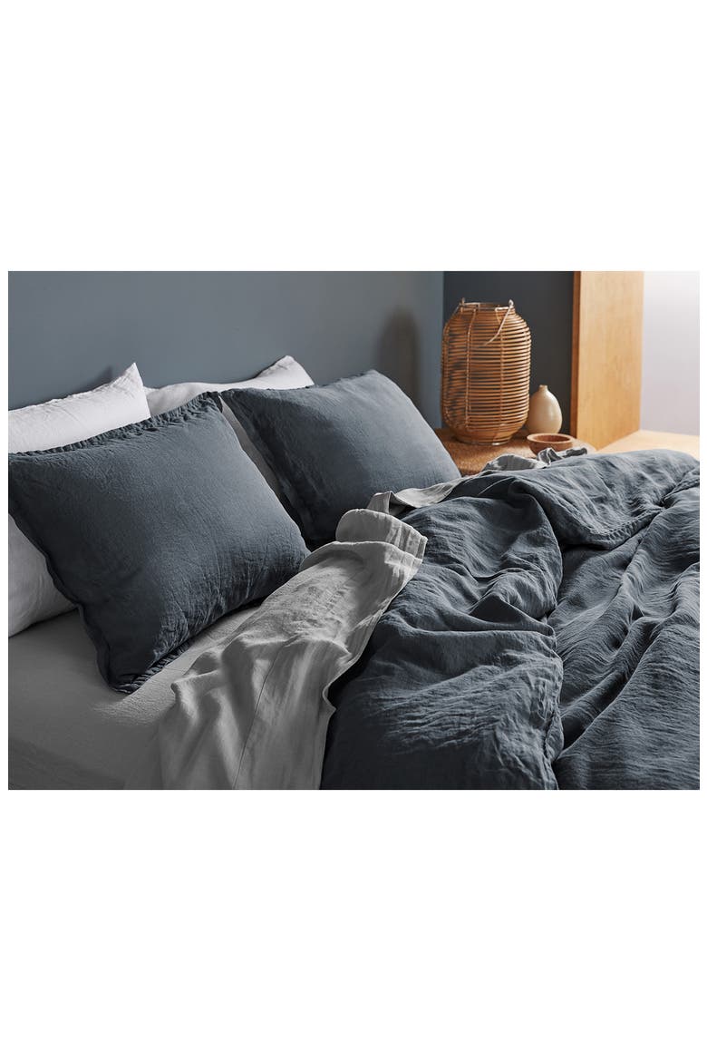Set of 2 Linen Shams, Alternate, color, DUSK