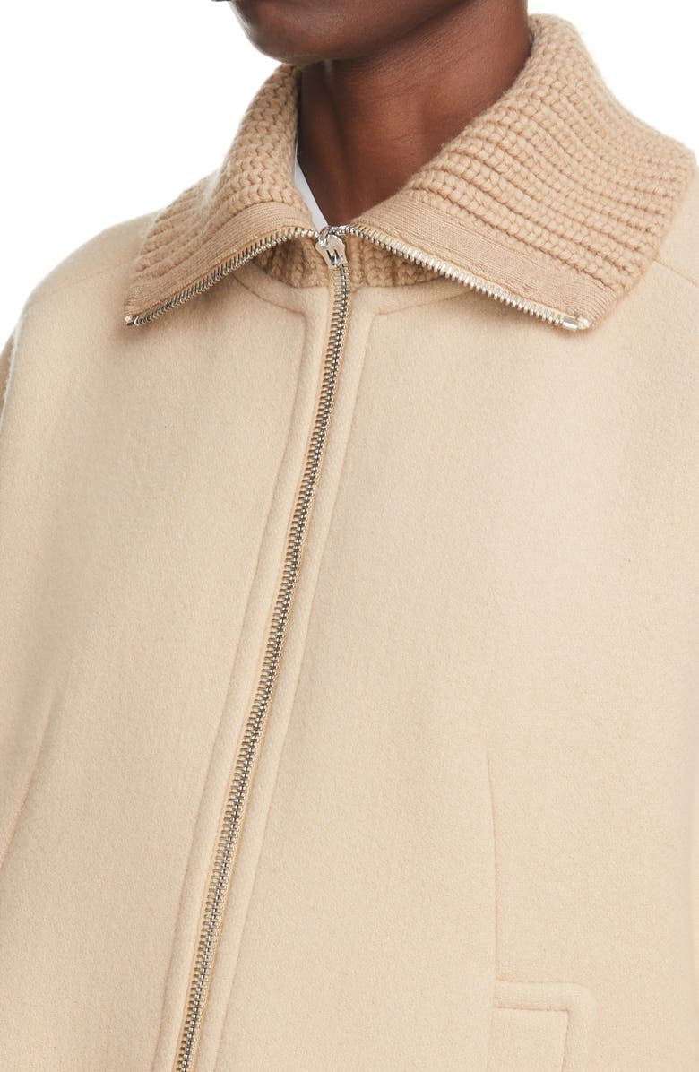 Chloé High Knit Collar Boxy Jacket, Alternate, color,
