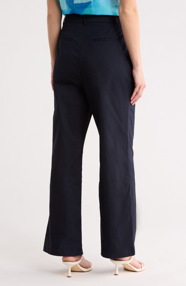 FRNCH Albane Woven Wide Leg Pants, Alternate, color, Bleu Marine