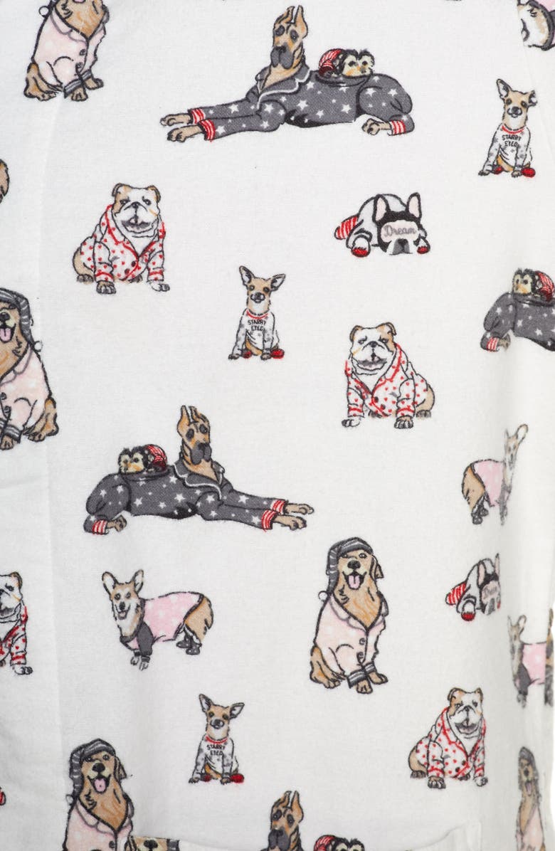 PJ Salvage Print Flannel Pajamas, Alternate, color, 