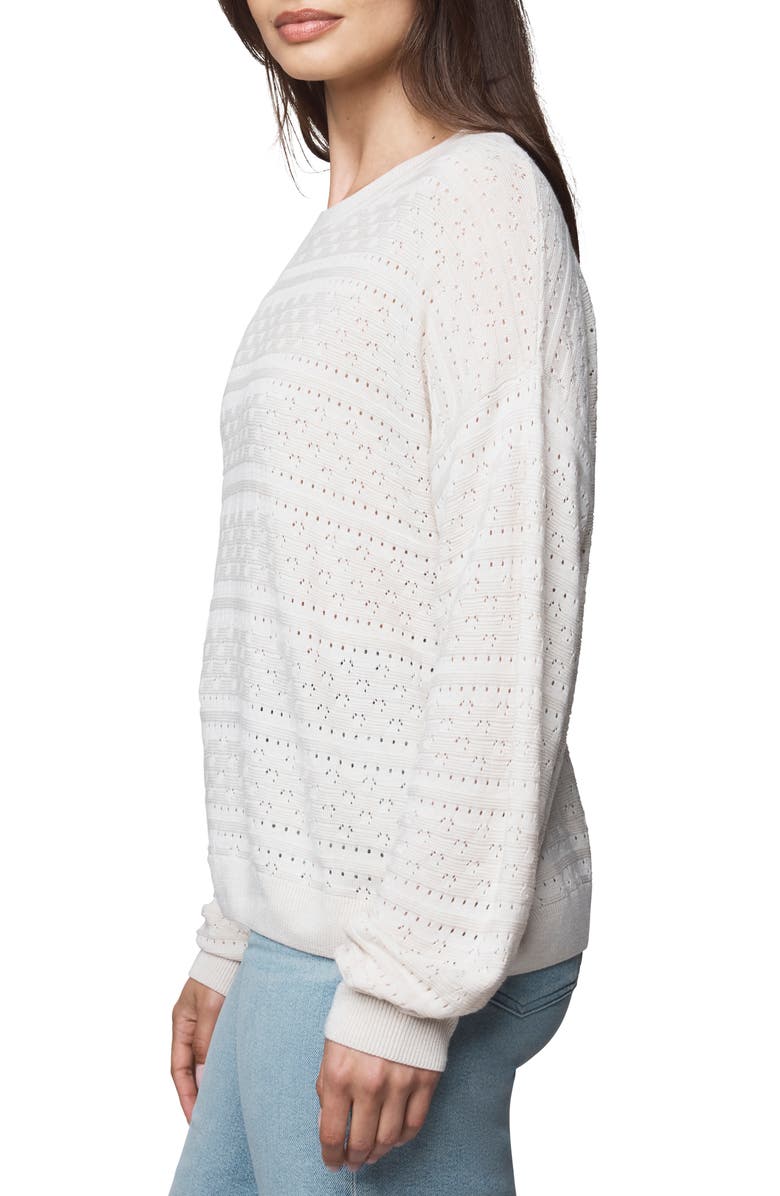 Splendid Georgie Oversize Pointelle Sweater, Alternate, color, Pale Oak Heather