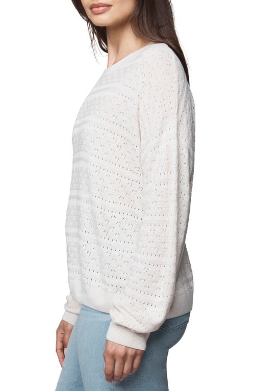 Splendid Georgie Oversize Pointelle Sweater In White
