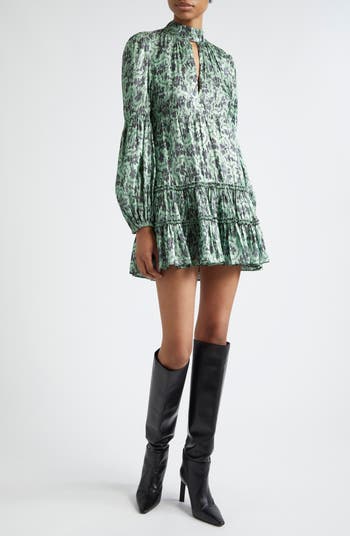 Bessie Floral Print Long Sleeve Minidress