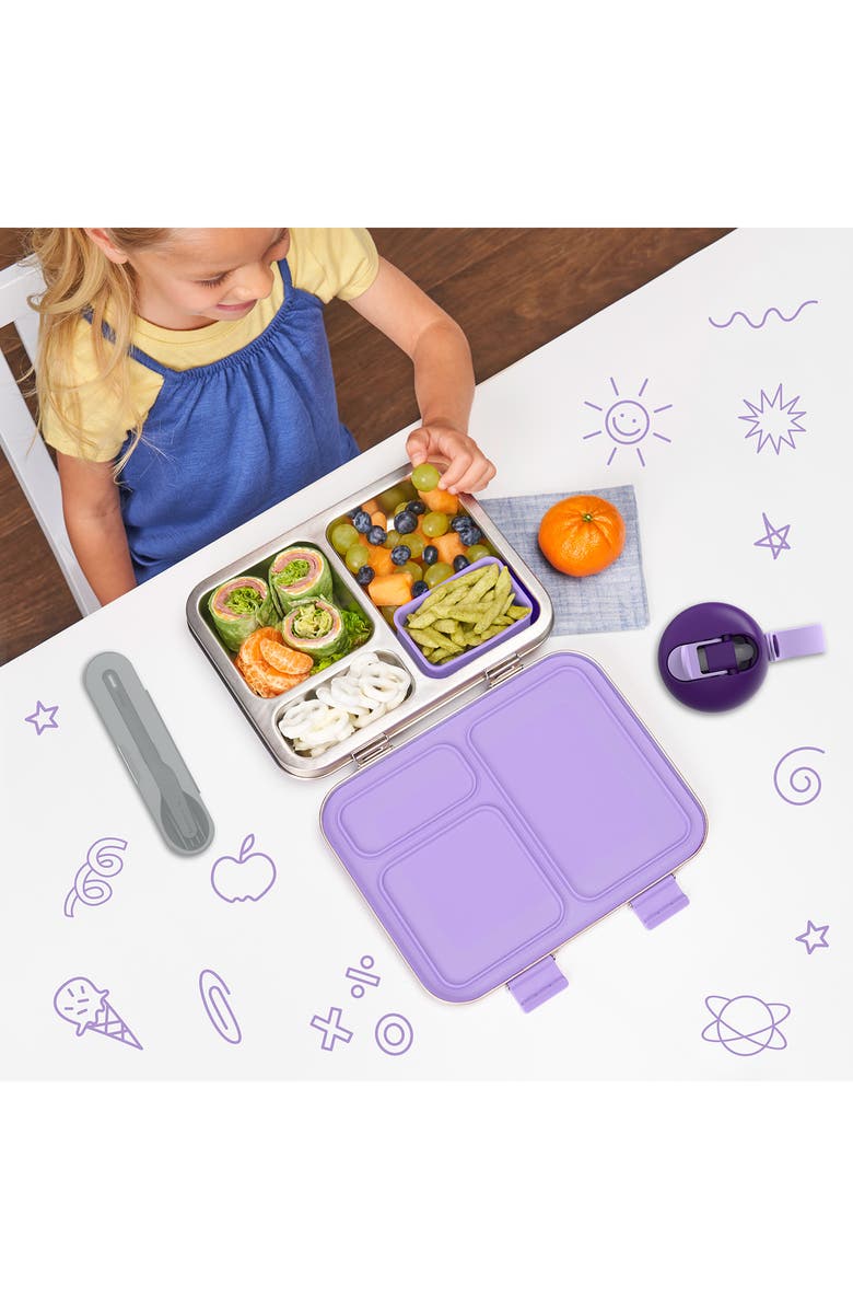 BENTGO Kids' Stainless Steel Prints Lunch Box - Unicorn, Alternate, color, 