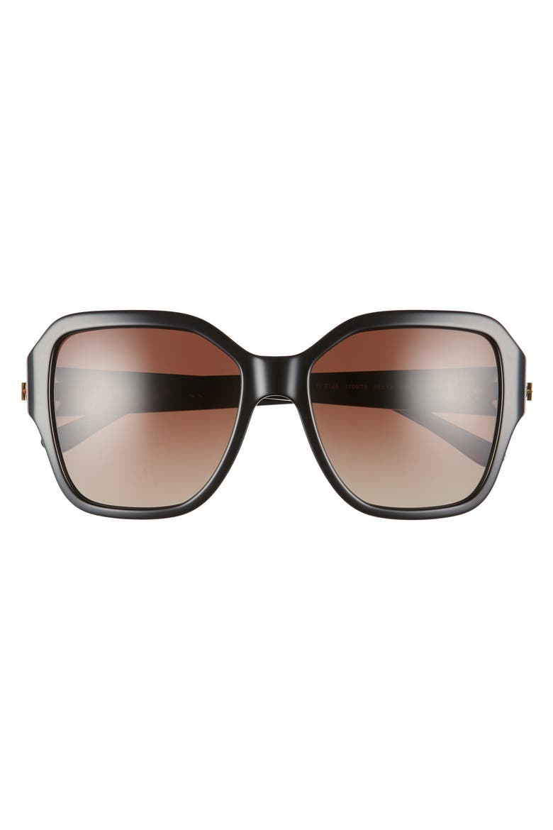 Reva 56mm Polarized Square Sunglasses, Alternate, color, BLACK GRADIENT