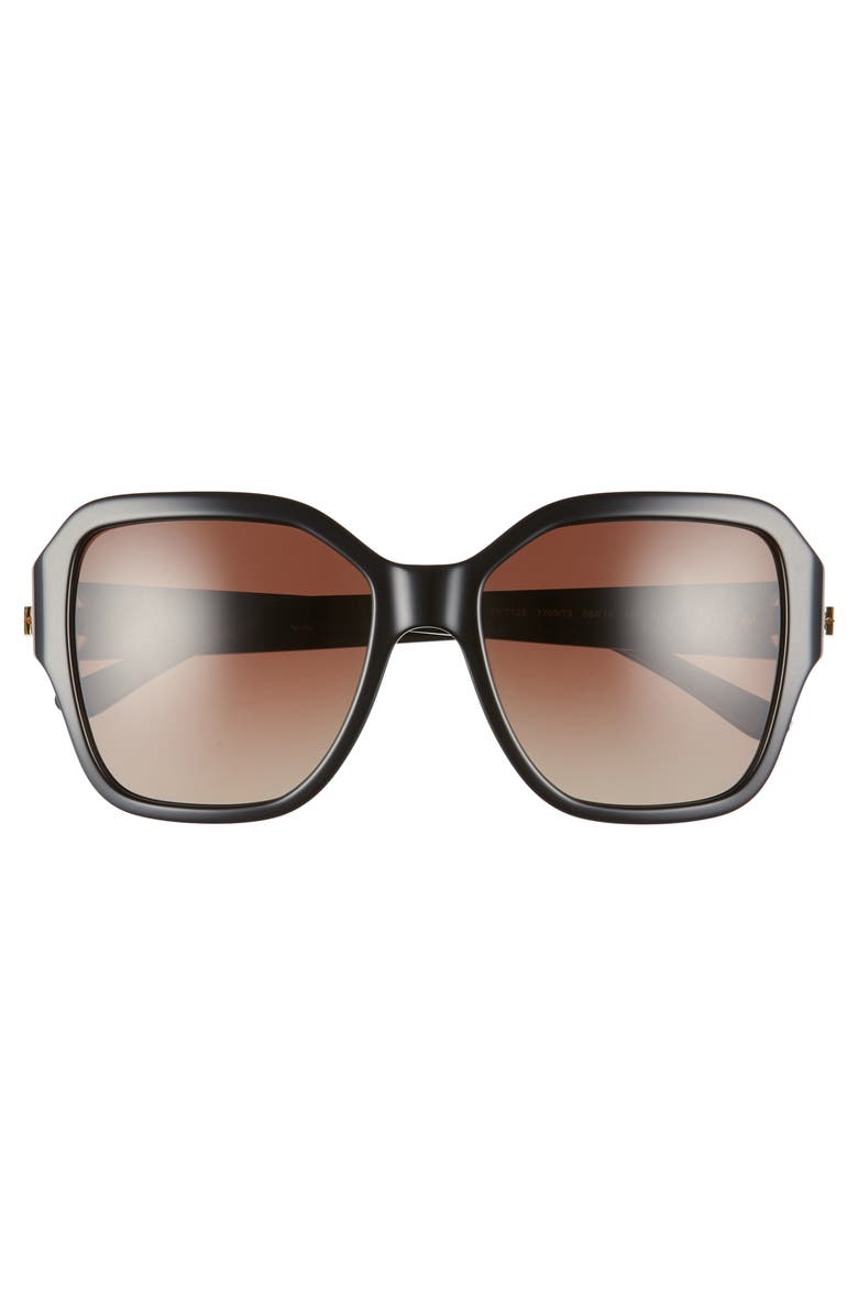 Tory Burch Reva 56mm Polarized Square Sunglasses, Alternate, color, 