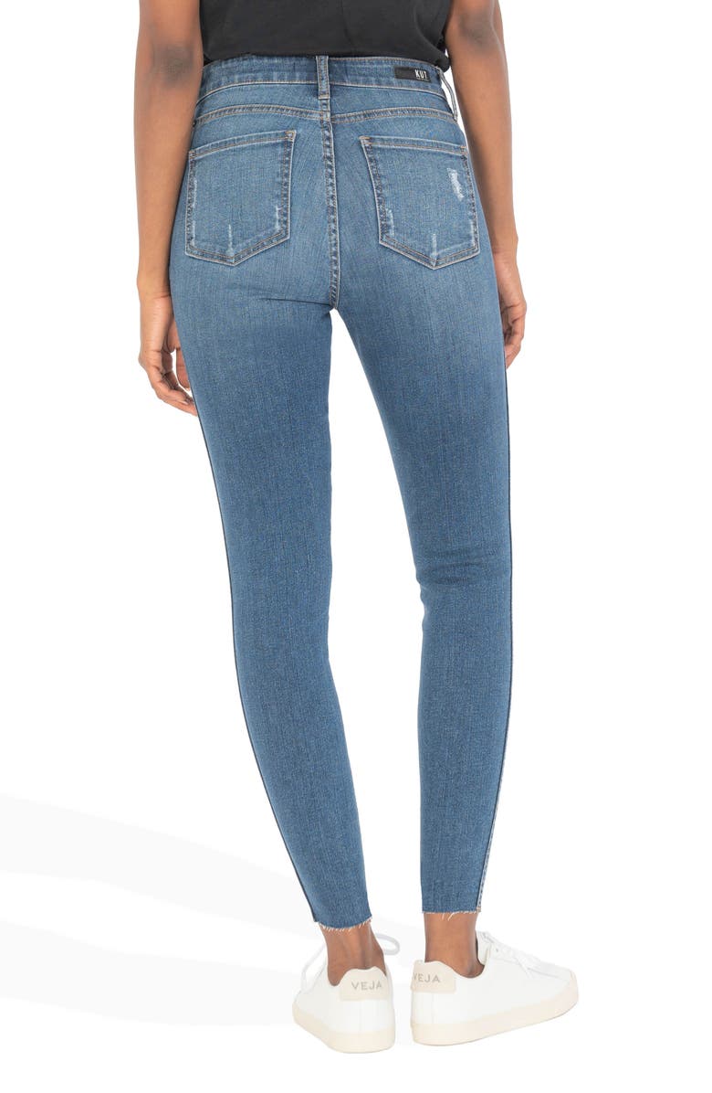 KUT from the Kloth Donna Fab Ab Button Fly High Waist Ankle Skinny Jeans, Alternate, color,