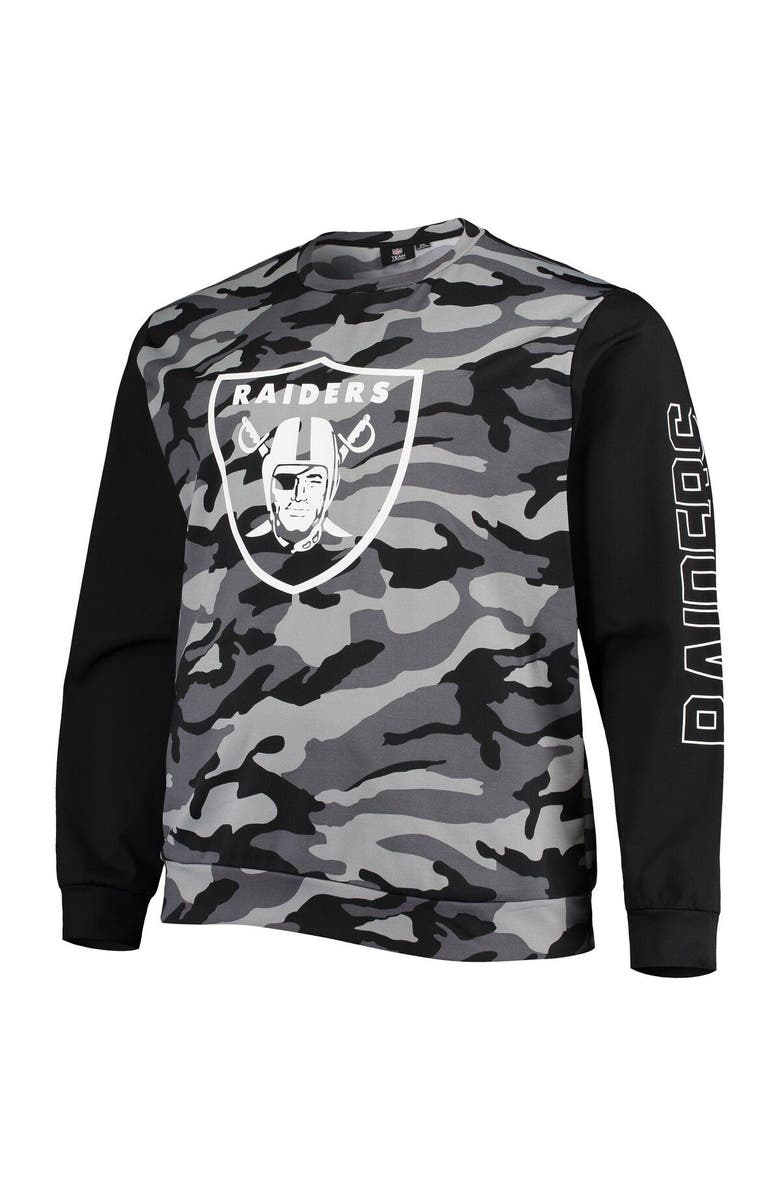 FOCO Men's FOCO Black Las Vegas Raiders Camo Long Sleeve T-Shirt, Alternate, color, Black