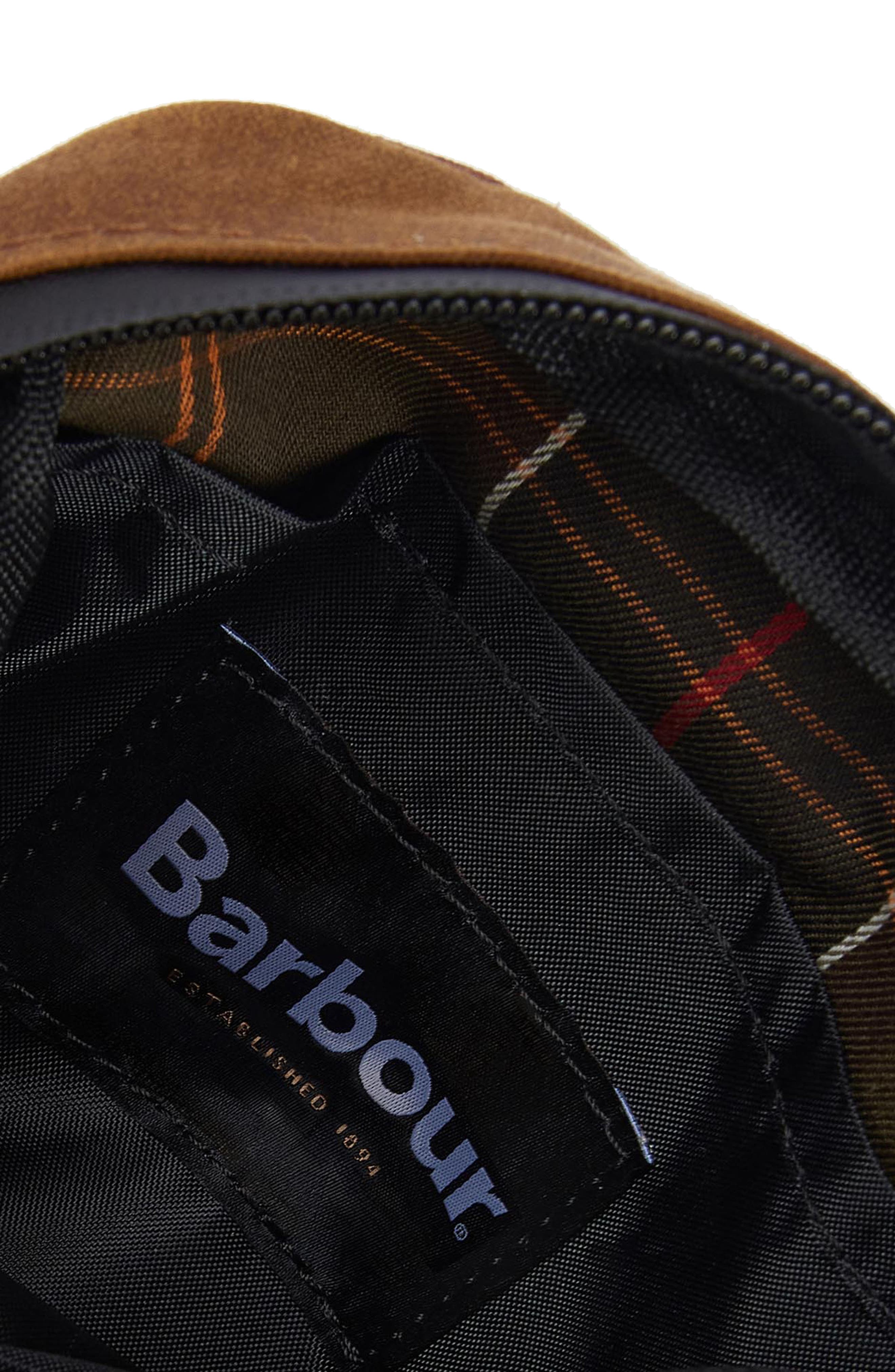 Barbour Field Water Resistant Waxed Cotton Crossbody Bag, Alternate, color, Tan/ Black