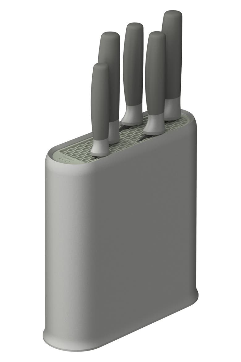 Leo Balance 6-Piece Knife Block, Alternate, color, GREEN