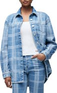 Hudson Jeans Oversize Plaid Denim Shacket