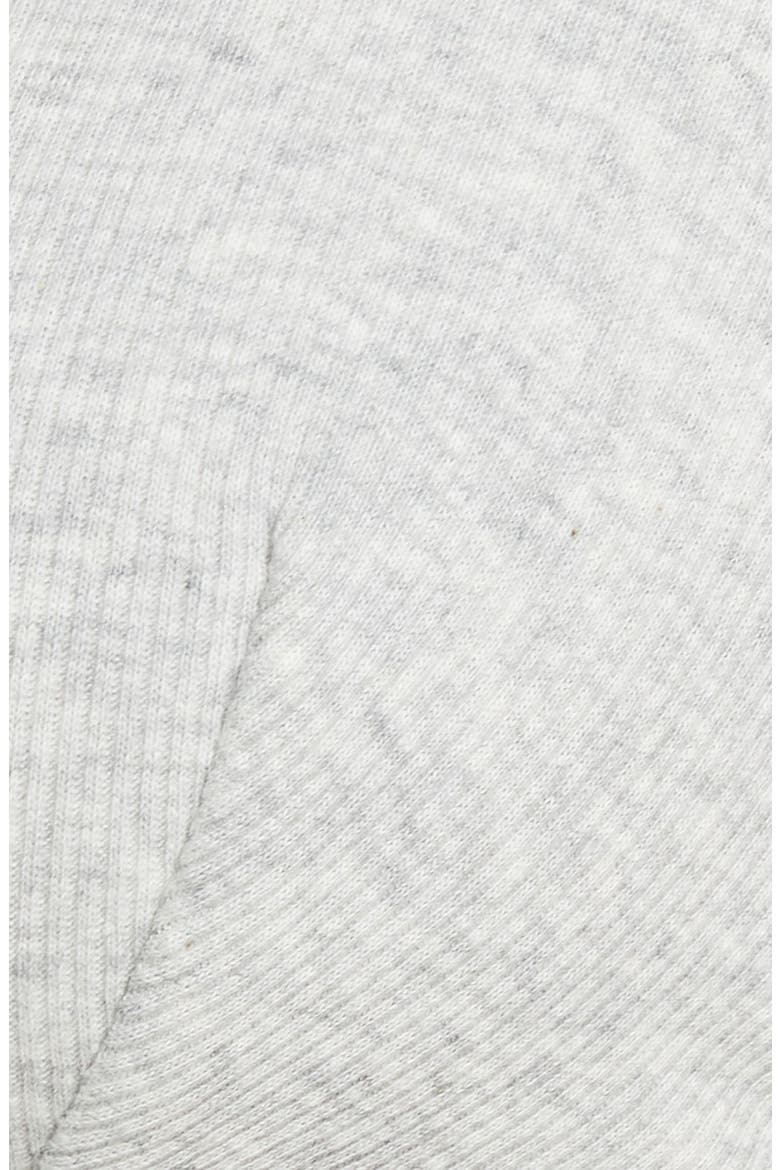 Stretch Cotton Rib Plunge Bralette, Alternate, color, LIGHT HEATHER GREY