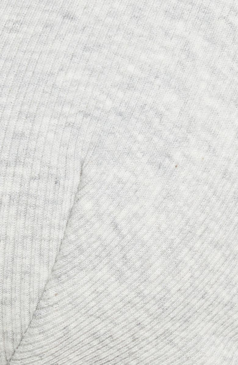 SKIMS Stretch Cotton Rib Plunge Bralette, Alternate, color, Light Heather Grey