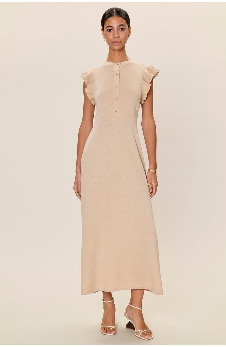 Rebecca Taylor Rhea Sweater Midi Dress, Main, color, Oatmeal