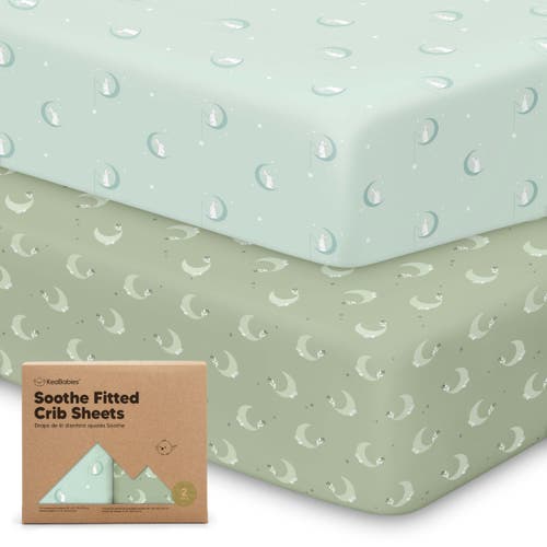 Keababies Soothe Fitted Crib Sheet In Lunaris