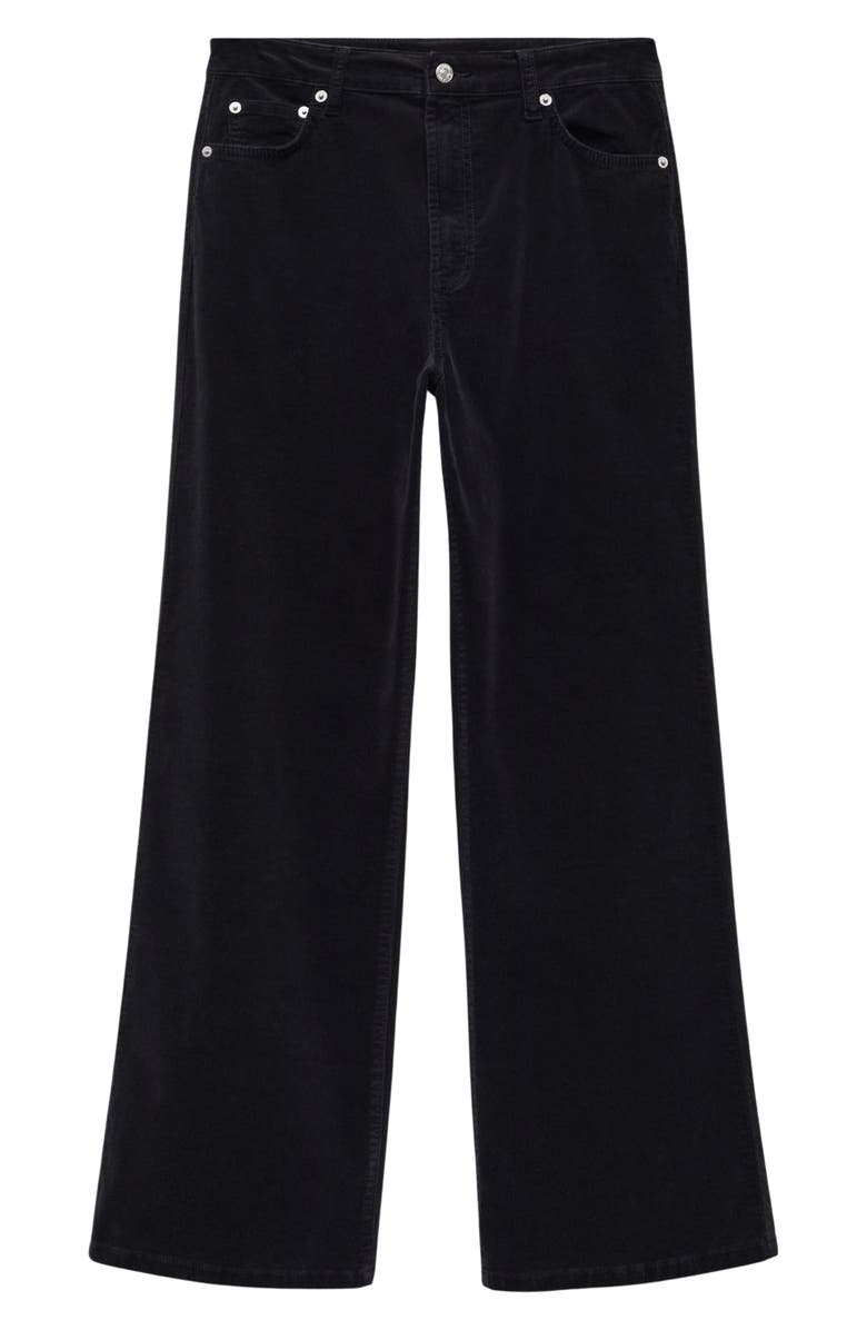 MANGO Wide Leg Corduroy Pants, Alternate, color,