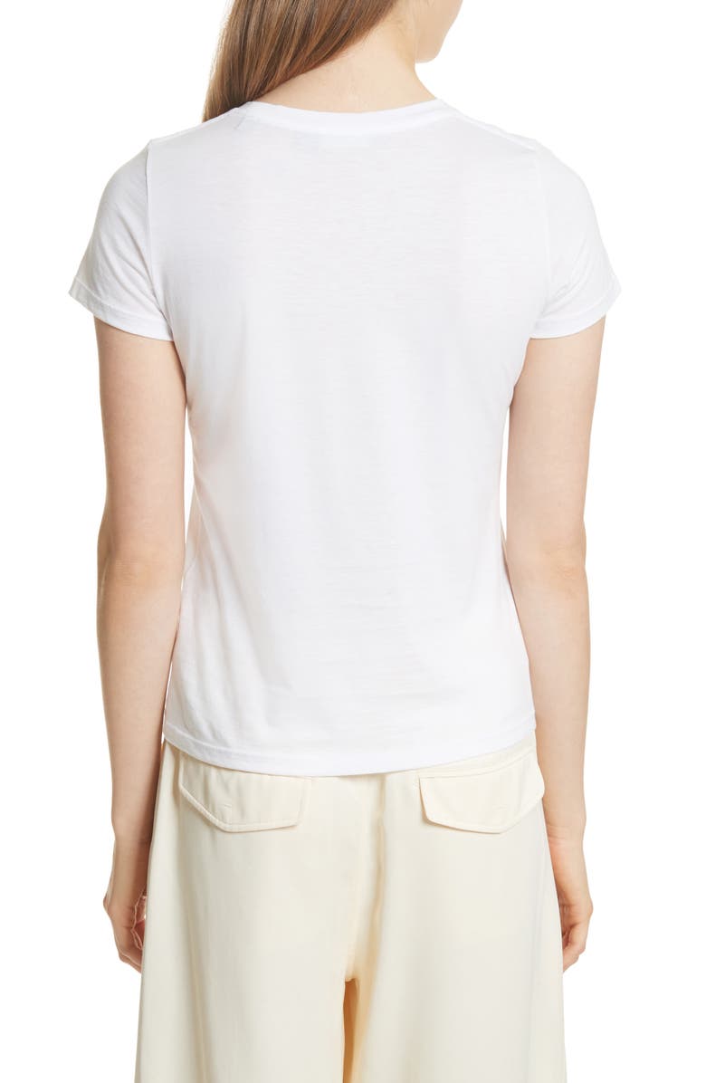 Vince Essential Crewneck Top, Alternate, color, White