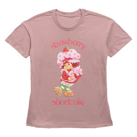 Women's Strawberry Shortcake Cute Berry Cat  Graphic T-Shirt