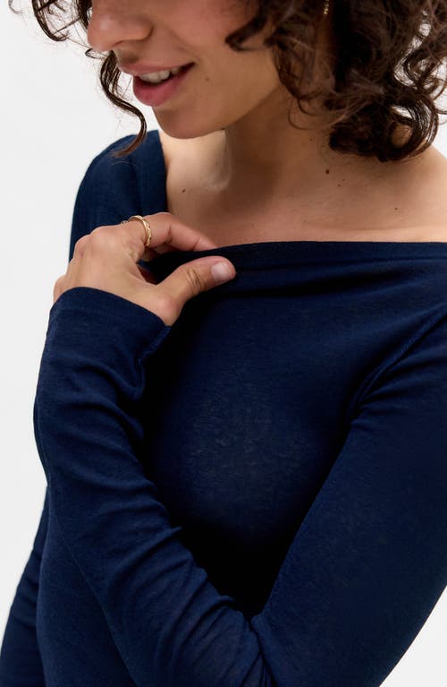 Bdg Urban Outfitters Frankie Off The Shoulder Top In Blue