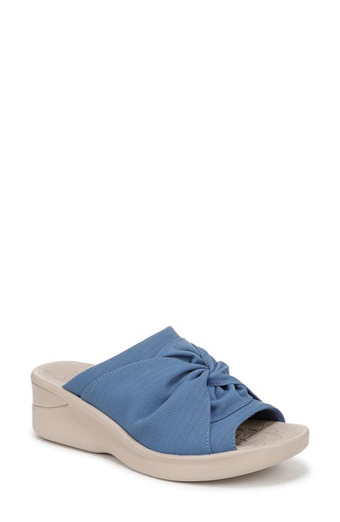 Smile 3 Open Toe Wedge Slide Sandal - Wide Width Available (Women)