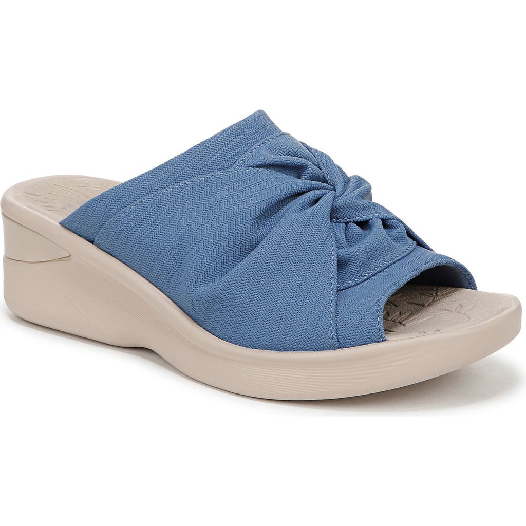 Bzees Women's Smile 3 Washable Slide Wedge Sandals In Blue