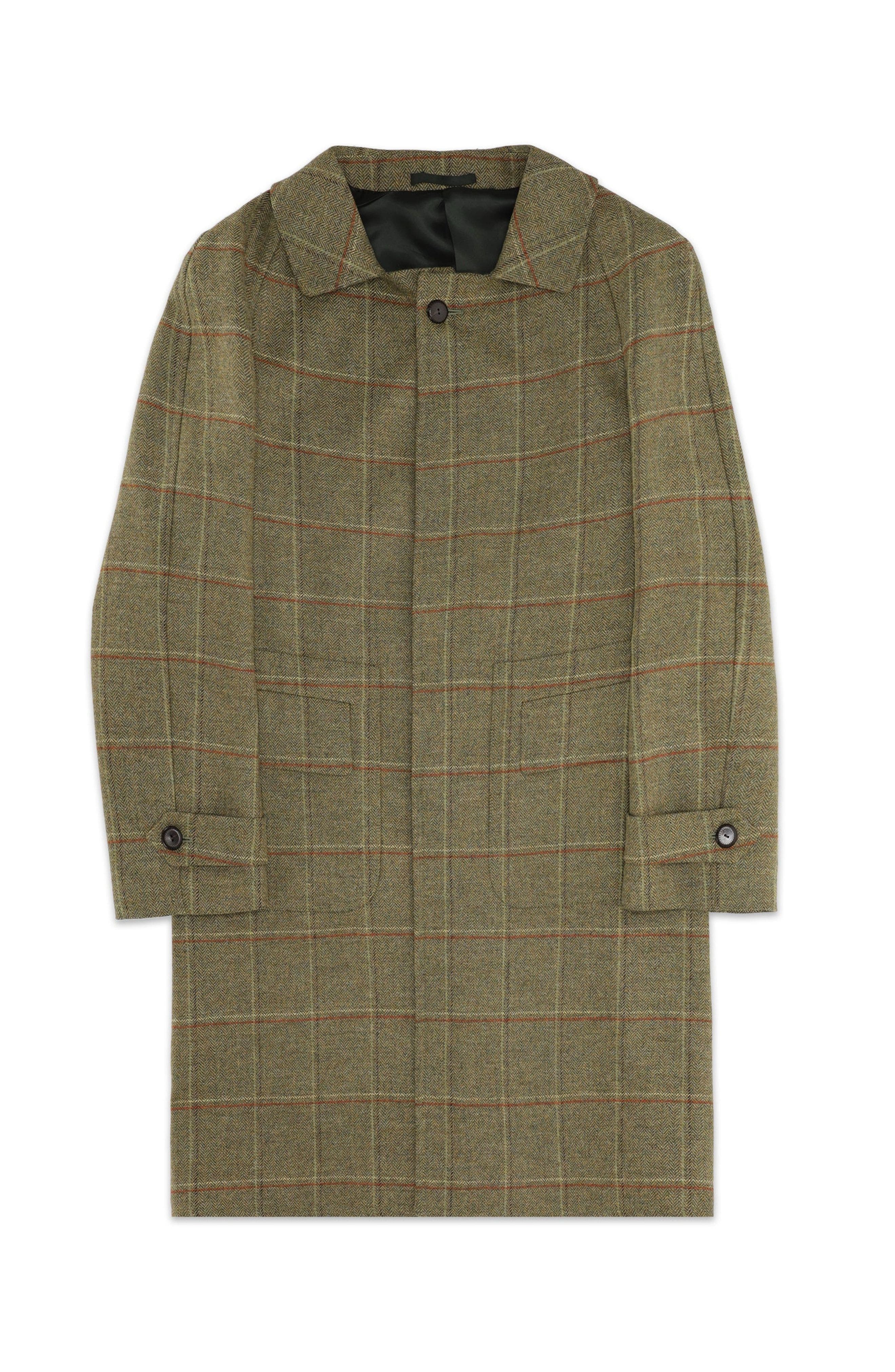 Classic Plaid Wool Coat