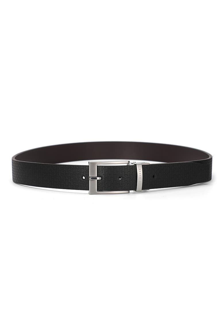 Reversible Leather Belt, Main, color, BLACK/ BROWN