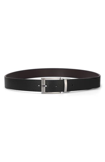 Ted Baker London Reversible Leather Belt In Black